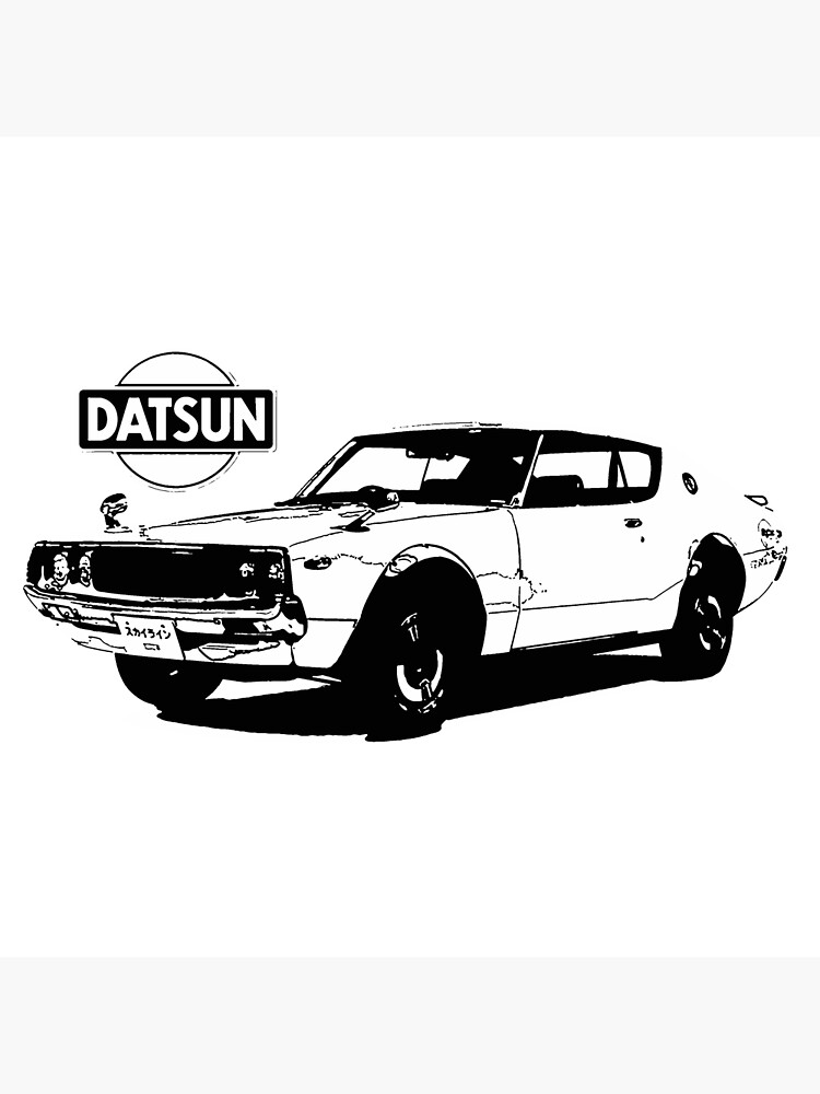 Discover Nissan Datsun 240k (b&w) Premium Matte Vertical Poster