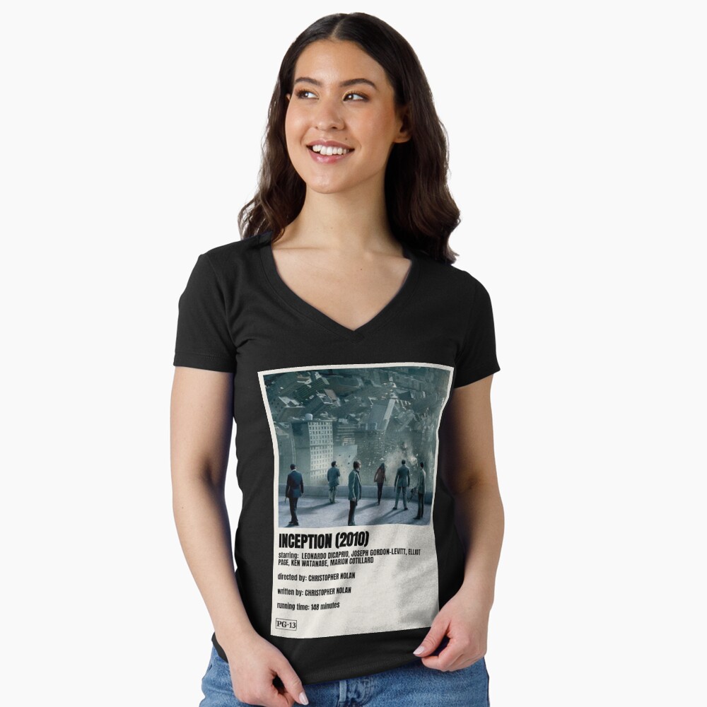 トップス 2010 Inception movie tee INCEPTION (2010) Official DiCaprio Movie Promo T-Shirt