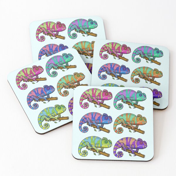 Item preview, Colorful chameleons designed and sold by mh-art-.
