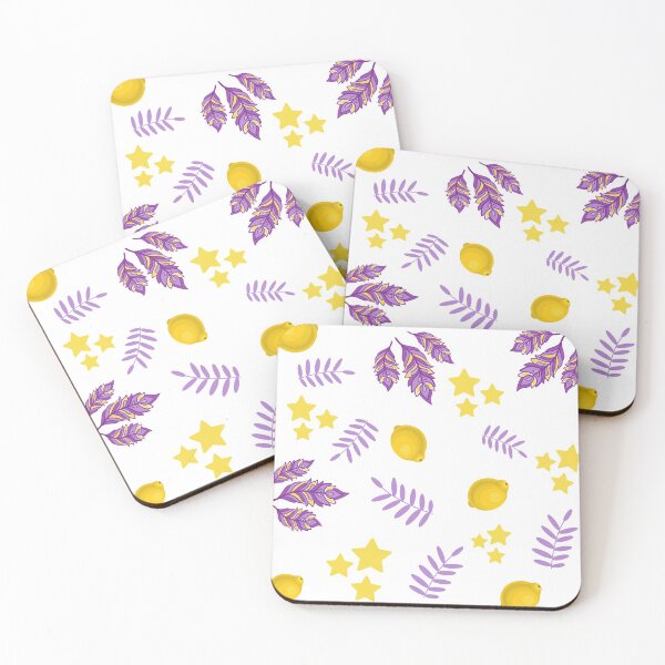 Item preview, lemons, leaves and feathers designed and sold by bohemedesign.