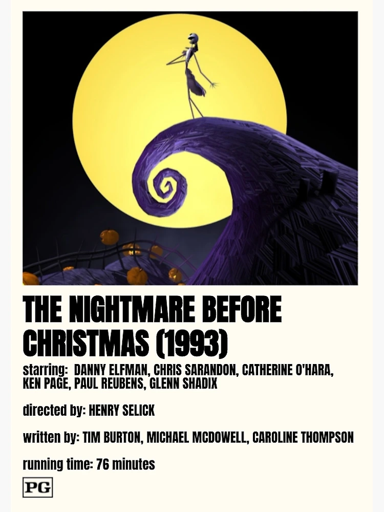 Nightmare Before Christmas Canvas Poster Print Semi Gloss shops 24x36 Various Sizes