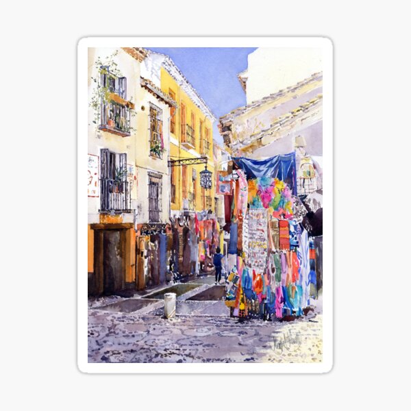 Item preview, Shops In The Albaicin, Granada designed and sold by Margaret Merry.