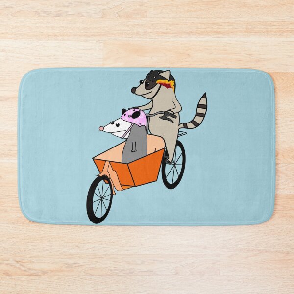 Item preview, Possum and Raccoon on Bike designed and sold by Roanasaurus.