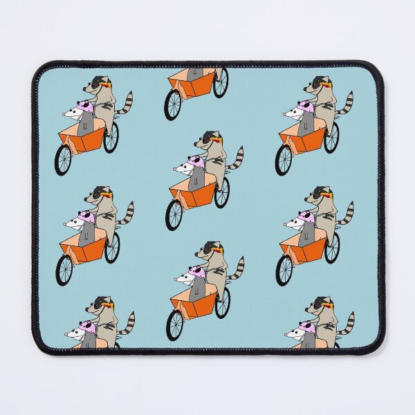 Item preview, Possum and Raccoon on Bike designed and sold by Roanasaurus.
