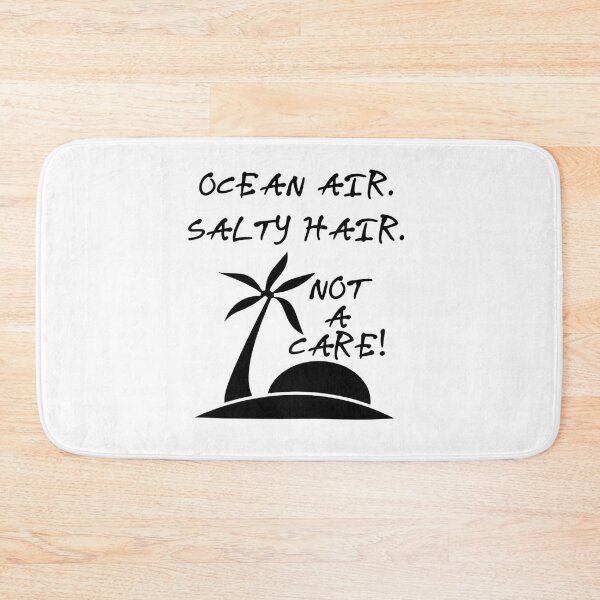 Item preview, Ocean Air Salty Hair Not a Care Funny Sandy Vacation Inspiration Joy Mood designed and sold by DesignByHeartUK.