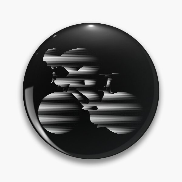 Item preview, Road Cyclist Sprinting White Line Art designed and sold by RabeDesigns.