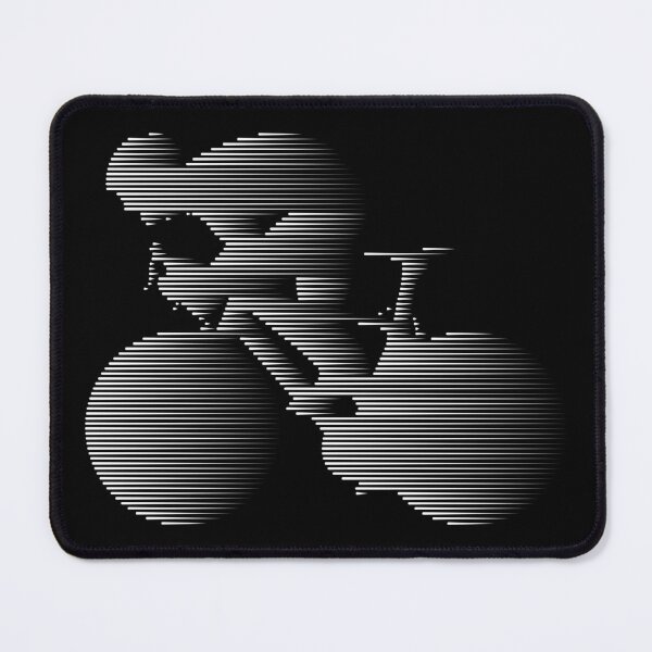 Item preview, Road Cyclist Sprinting White Line Art designed and sold by RabeDesigns.