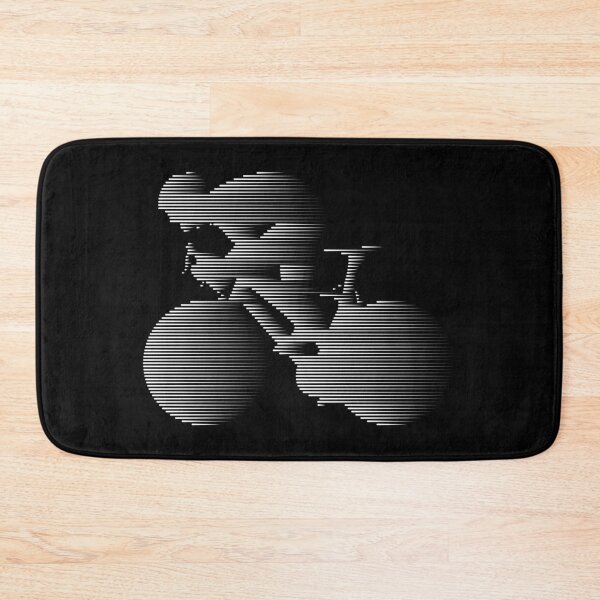 Item preview, Road Cyclist Sprinting White Line Art designed and sold by RabeDesigns.
