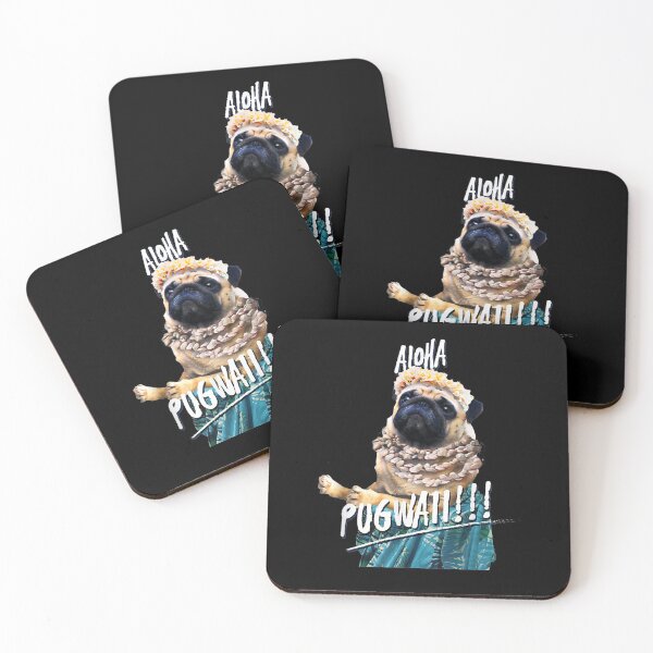 Item preview, Aloha Pug Dog Hawaiian Hawaii Beach Funny Cute designed and sold by theDlab.