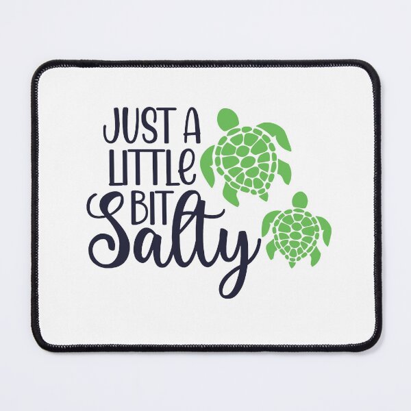 Item preview, Just a little bit salty Funny Beach Summer Sandy turtle Vacation Inspiration Joy Mood designed and sold by DesignByHeartUK.