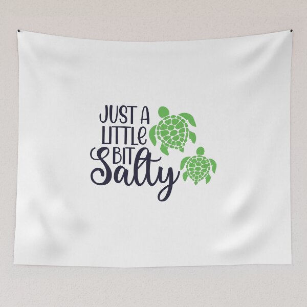 Item preview, Just a little bit salty Funny Beach Summer Sandy turtle Vacation Inspiration Joy Mood designed and sold by DesignByHeartUK.