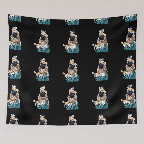 Item preview, Aloha Pug Dog Hawaiian Hawaii Beach Funny Cute designed and sold by theDlab.