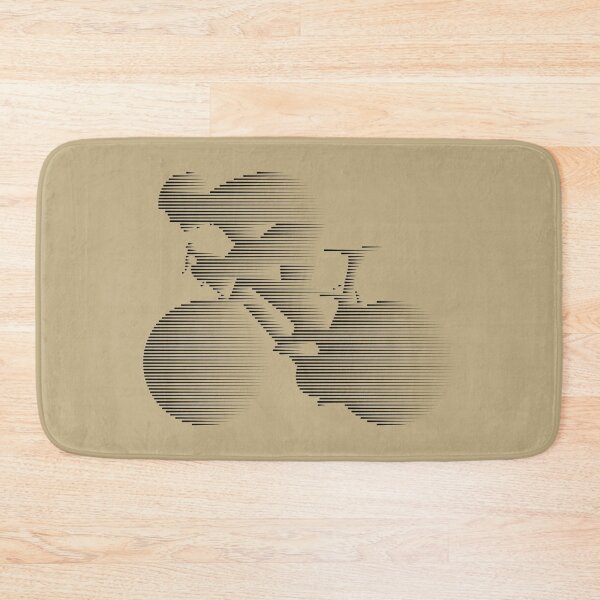 Item preview, Road Cyclist Sprinting Black Line Art designed and sold by RabeDesigns.