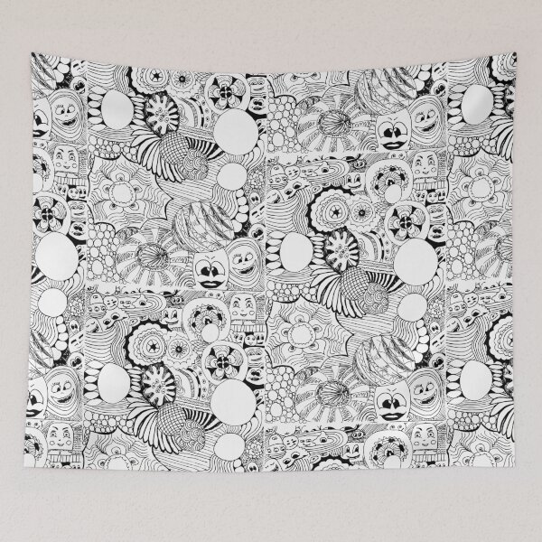 Item preview, Funny doodles. Various hand-drawn elements, black outline. designed and sold by Nia-Chi.