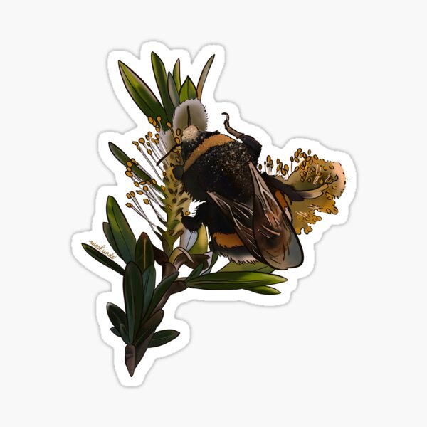Item preview, Bumble bee on a willow branch designed and sold by Wieskunde.