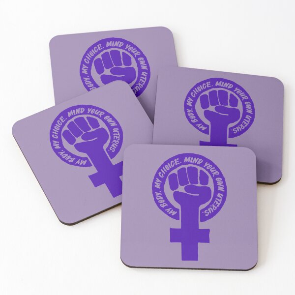 Item preview, Feminist Fist - My body, my choice - Mind your own uterus (purple) designed and sold by Thelittlelord.
