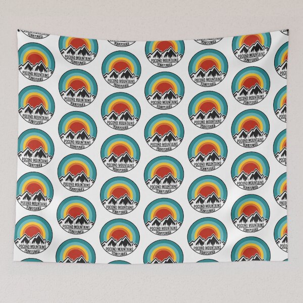 Item preview, Pocono Mountains Pennsylvania Vintage Sunset Mountain designed and sold by HoneycoffeeShop.