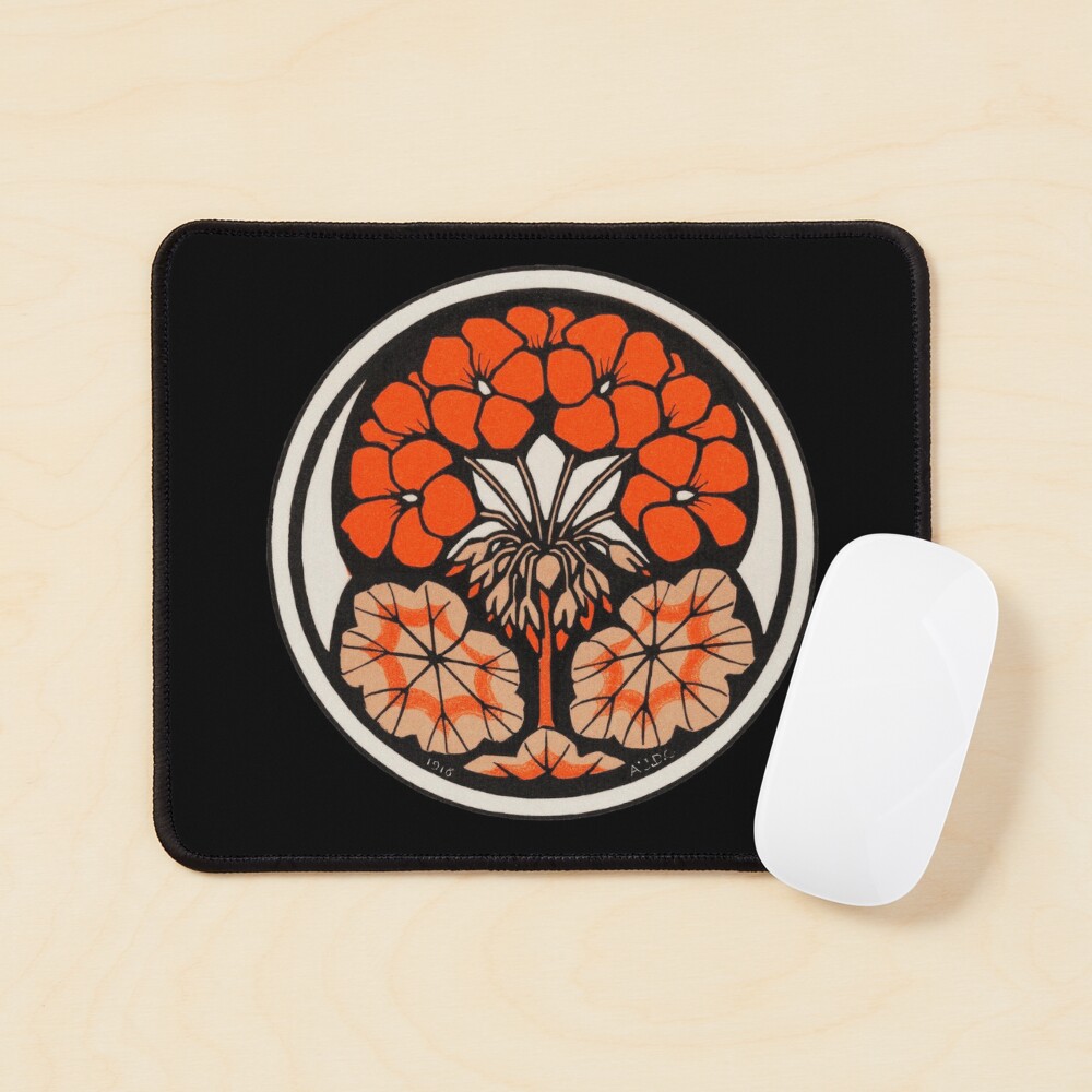 Orange Flower Bursting from the Ground Mouse Pad