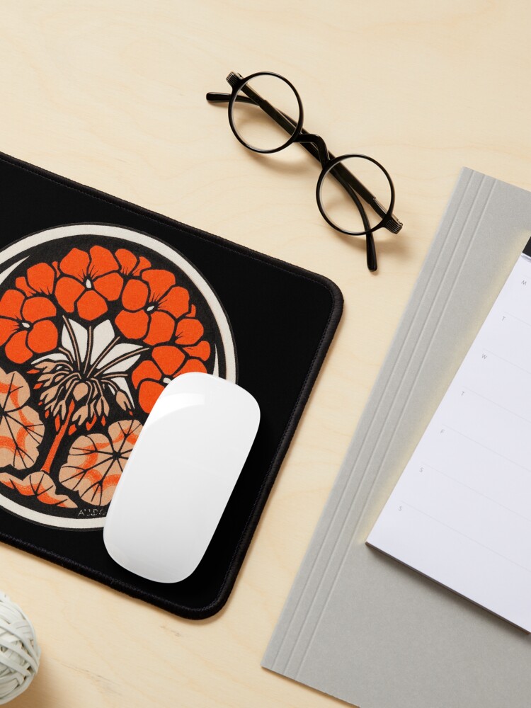 Alternate view of Orange Flower Bursting from the Ground Mouse Pad