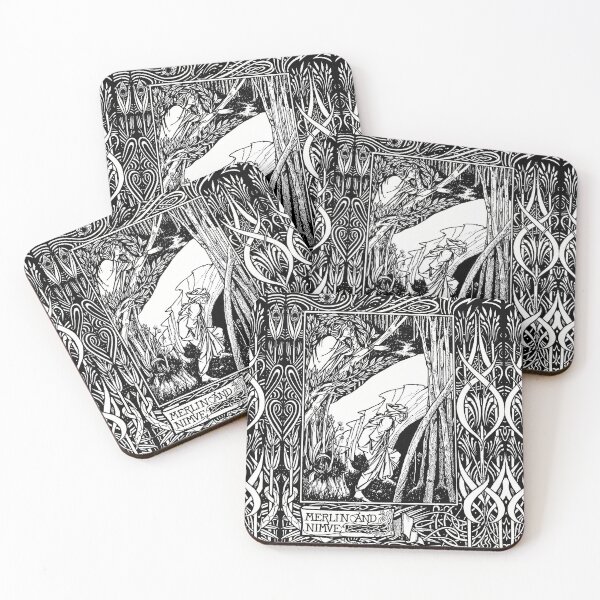 Item preview, ARTHURIAN LEGENDS Merlin and Nimue Lady of the Lake designed and sold by BulganLumini.