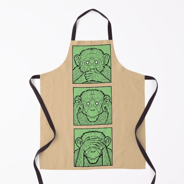 Item preview, Three wise monkeys, hear no evil, see no evil, speak no evil, green apes designed and sold by weilertsen.