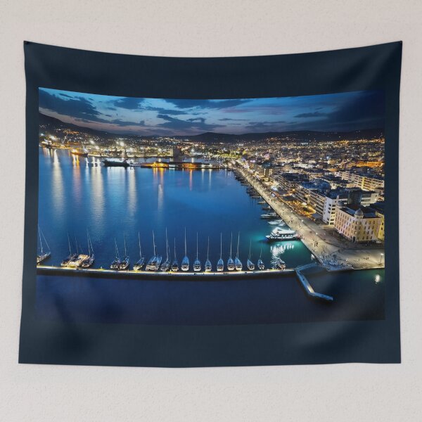 Item preview, Night view of the port of Volos designed and sold by Hercules Milas.
