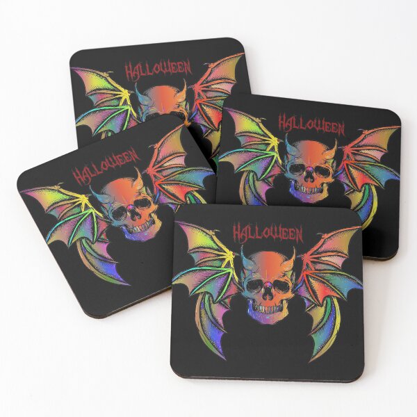 Item preview, halloween skull and bat wings designed and sold by fat0o0m.