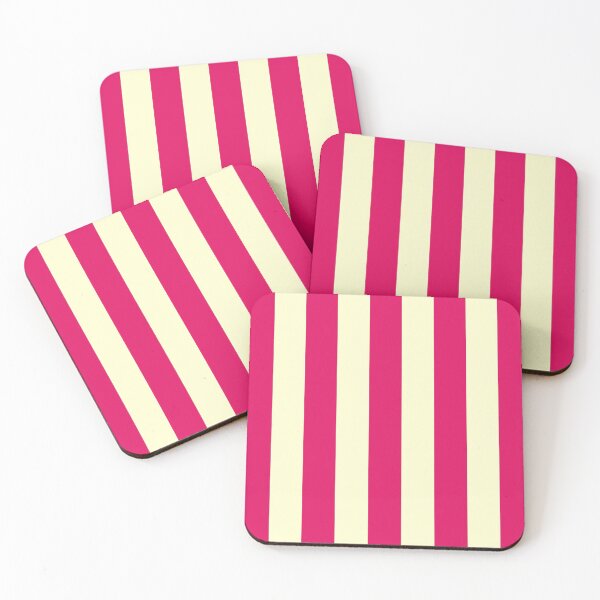 Item preview, Medium RASPBERRY and CREAM Vertical STRIPES designed and sold by RachelMacht.