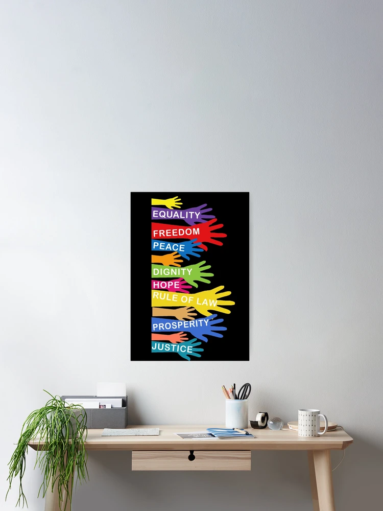 Thumbnail 2 of 3, Poster, Universal Human Rights designed and sold by Neggan.