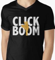 Camiseta para hombre de cuello en v hacer clic. auge.