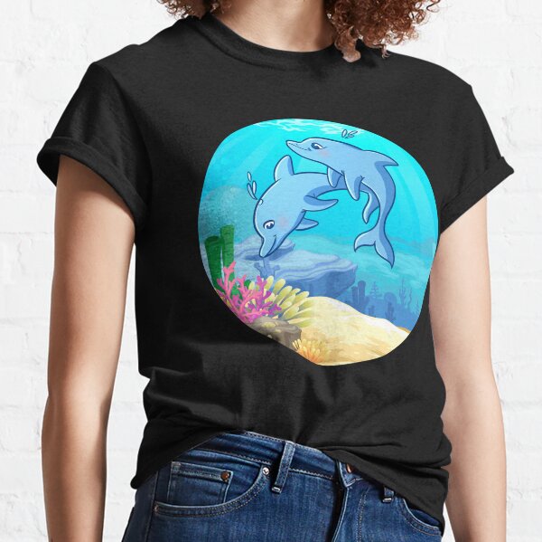 Dolphin Women Kids Girls T-Shirt