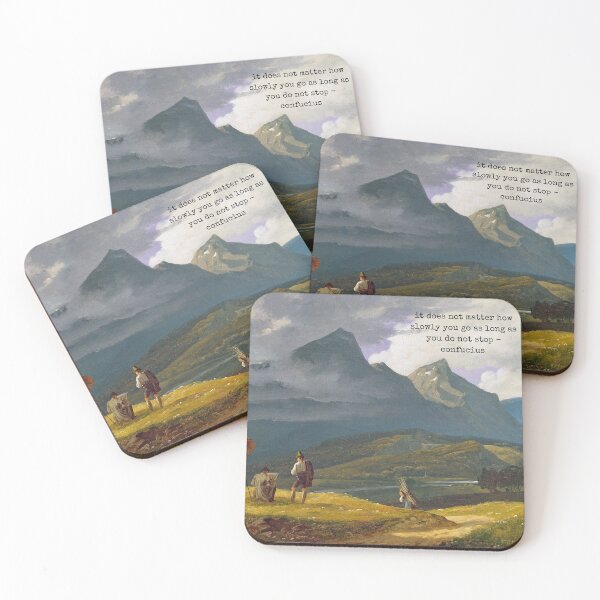 Item preview, Fine Art Mountain Landscape with Inspiring Quote designed and sold by CharmingTees1.