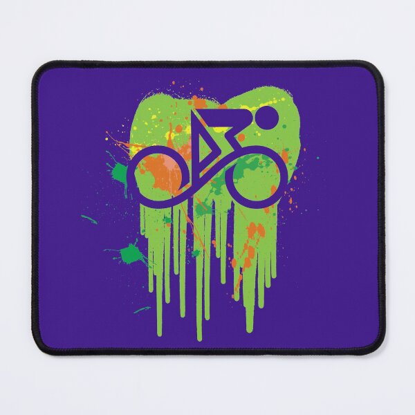 Item preview, Abstract Cyclist Graffiti Green Orange designed and sold by RabeDesigns.