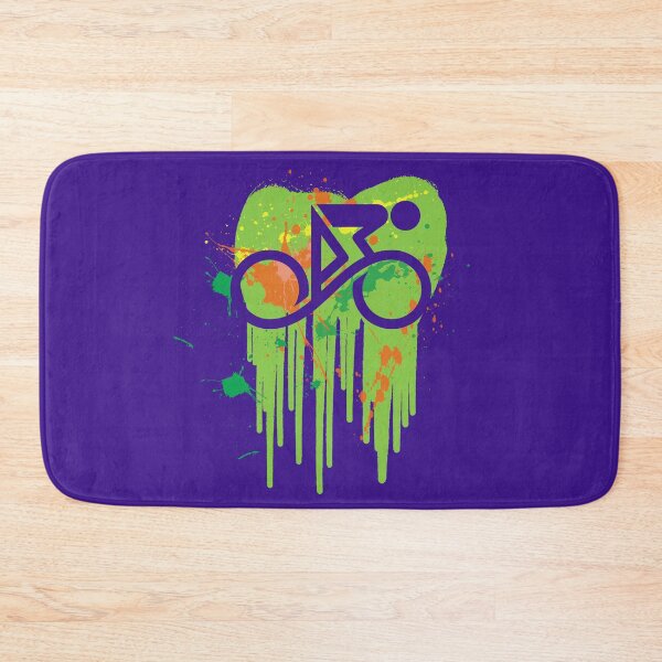 Item preview, Abstract Cyclist Graffiti Green Orange designed and sold by RabeDesigns.