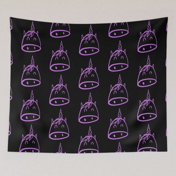 Item preview, Cute Childlike Purple Unicorn Drawing Design designed and sold by EarthArtDesigns.