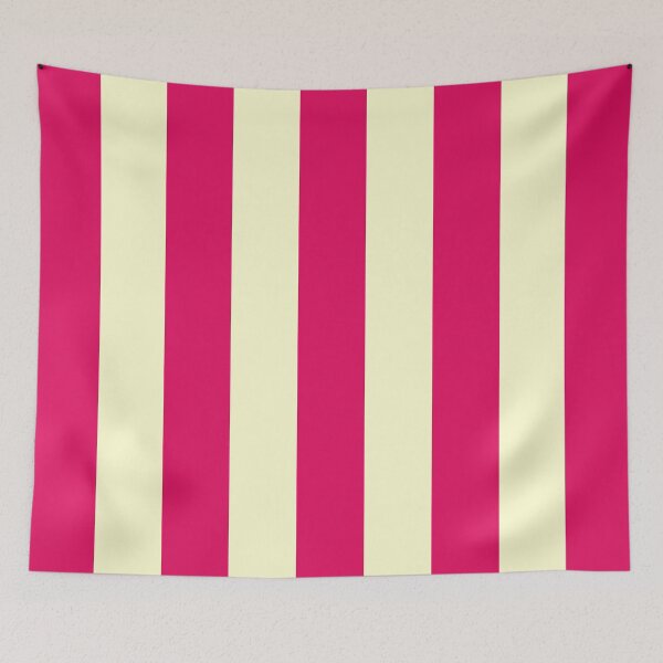 Item preview, Medium RASPBERRY and CREAM Vertical STRIPES designed and sold by RachelMacht.