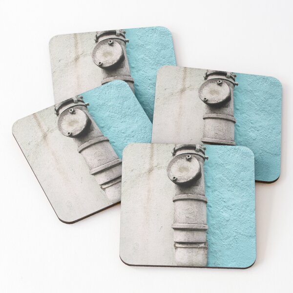 Item preview, Old downpipe and turquoise wall designed and sold by un-artiges.