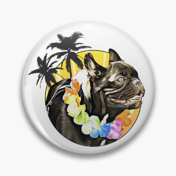 Item preview, French bulldog chilling in Hawaii designed and sold by JoysGallery.
