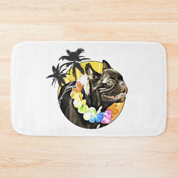 Item preview, French bulldog chilling in Hawaii designed and sold by JoysGallery.