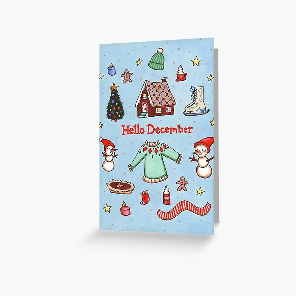 Hello December Greeting Card