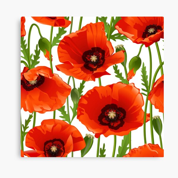 Item preview, Poppy Flowers Pattern designed and sold by WearWolfDesigns.