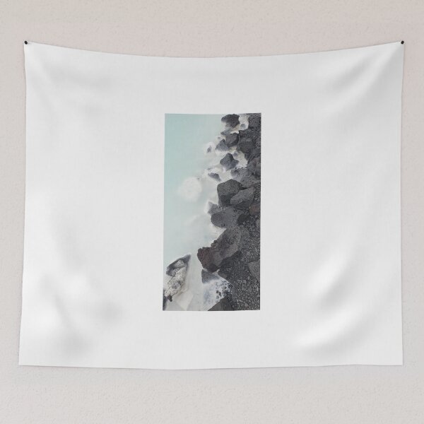 Item preview, Black rocks in blue lagoon Iceland designed and sold by Meo Design.
