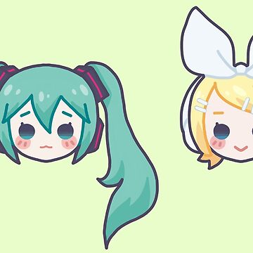 Miku and Rin Chibis Sticker for Sale by Devious-Monster