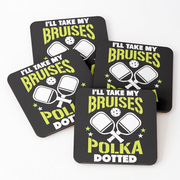 Item preview, Funny Pickleball I’ll Take My Bruises Polka Dotted Dinking designed and sold by MagicSD Designs.