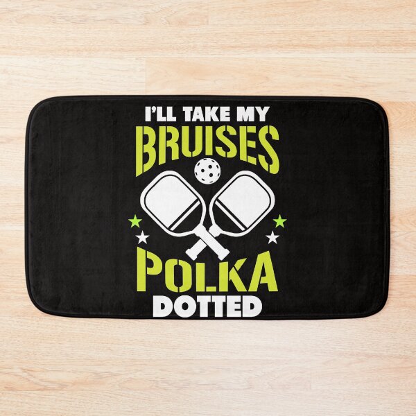 Item preview, Funny Pickleball I’ll Take My Bruises Polka Dotted Dinking designed and sold by MagicSD Designs.