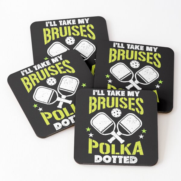 Item preview, Funny Pickleball I’ll Take My Bruises Polka Dotted Dinking designed and sold by MagicSD Designs.