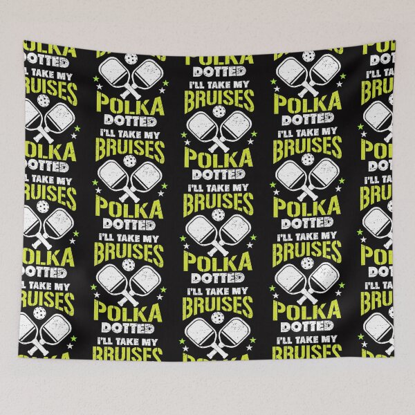 Item preview, Funny Pickleball I’ll Take My Bruises Polka Dotted Dinking designed and sold by MagicSD Designs.