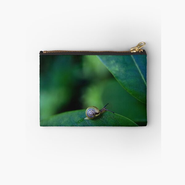 Item preview, Snail on a green leaf designed and sold by HenrikGPhoto.