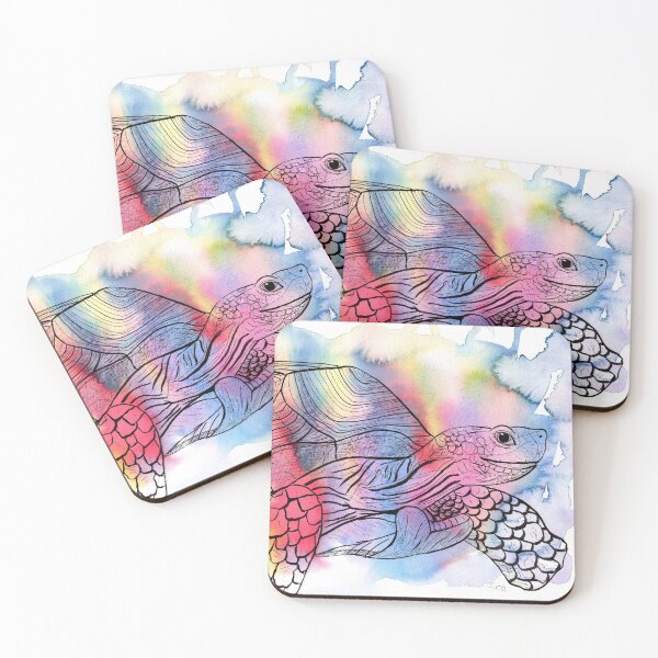 Item preview, Madagascar Turtle Colorful Watercolor Illustration designed and sold by Sandra Connelly.