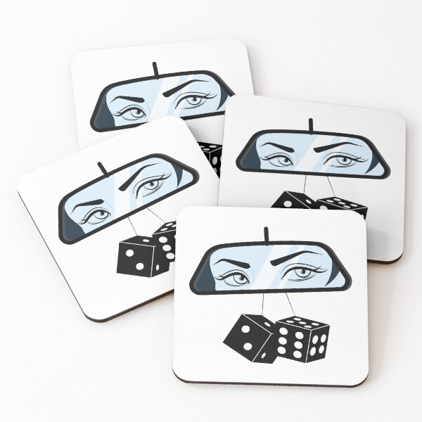 Item preview, Woman's Look through a car dipping rear view mirror with some dices designed and sold by Juliarch.